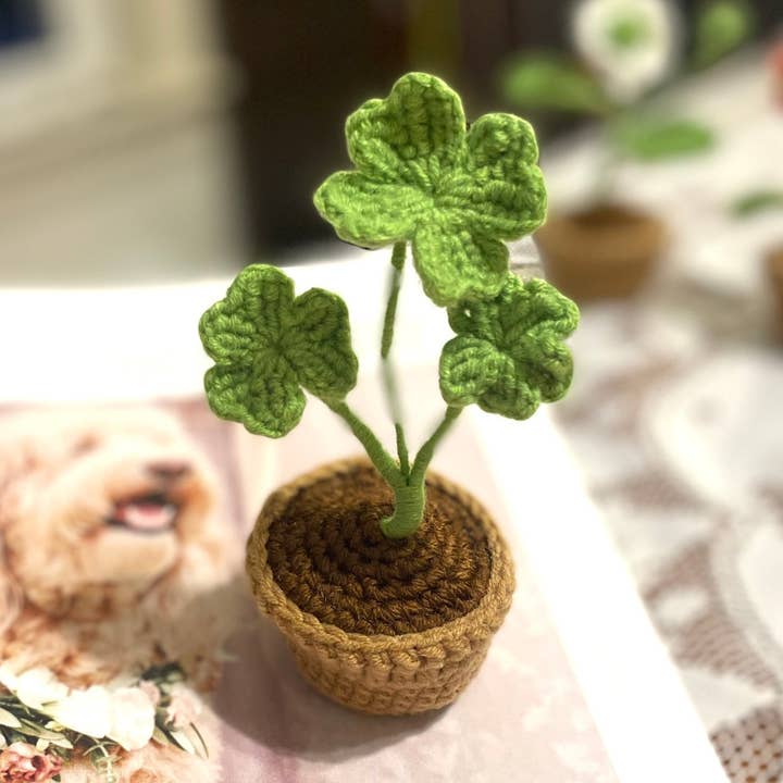 Crochet Flowers Plant Car Dashboard Decor, Plant Lover Gift for wholesale by Anh2 LTD