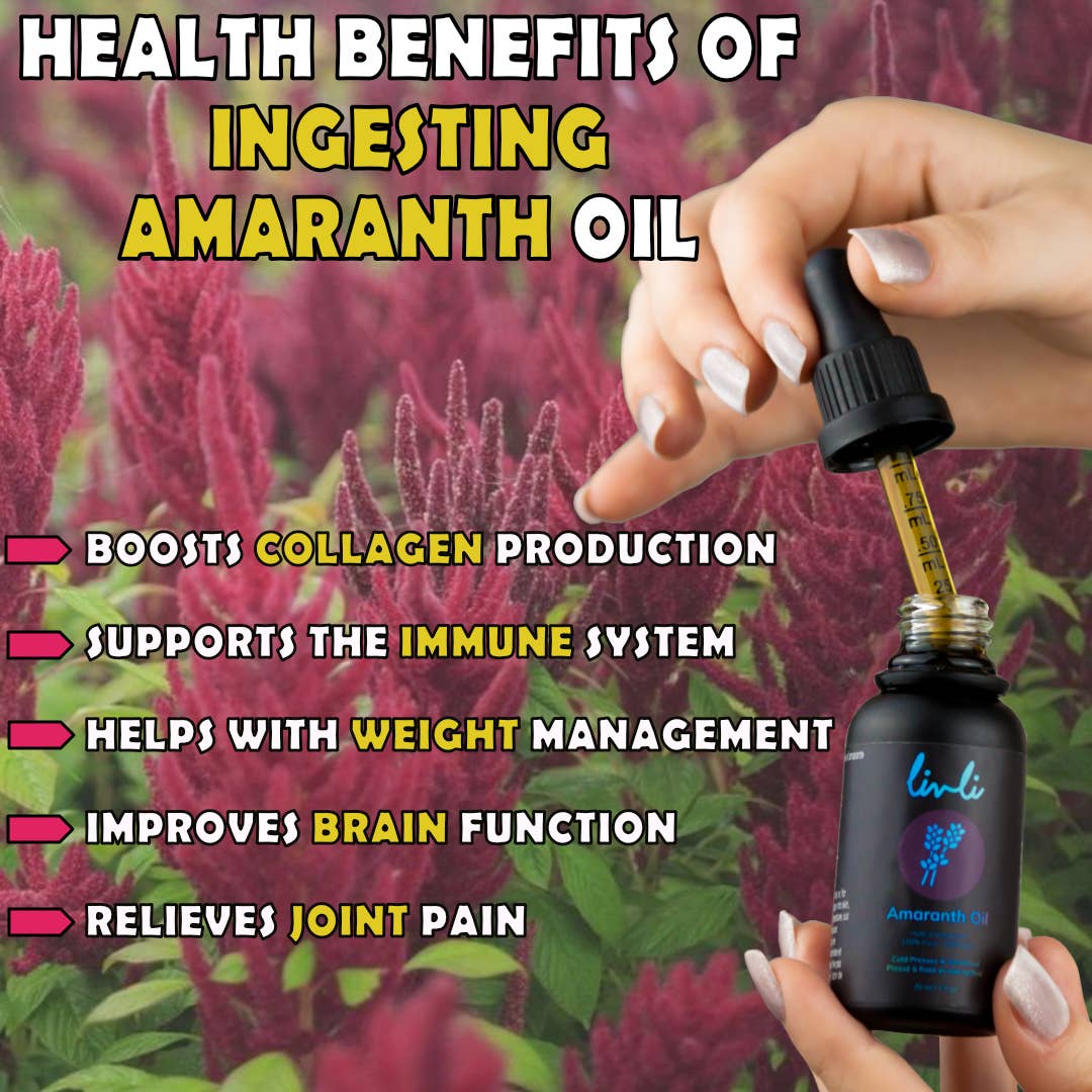 Livli – wholesale Bad- och kroppsolja – Kallpressad amarantolja, livsmedelskvalitet, 30 ml droppflaska6