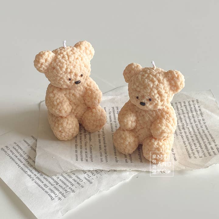 MOI AND KO – wholesale Novelty candle – Teddy Bear soy candle - Korean minimalist decoration.