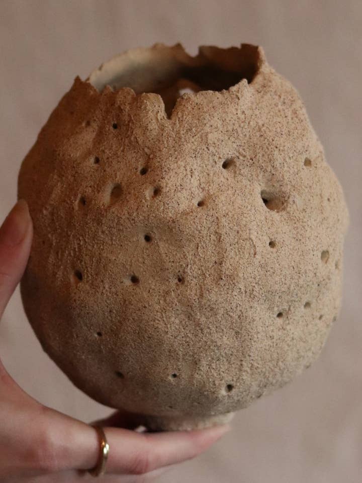 5.5" Gathered Earth Vessel for wholesale by Of The Earth