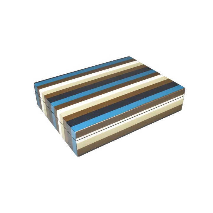 Blue Stripe - Stationery Box - L-45BS for wholesale by Pacific Connections