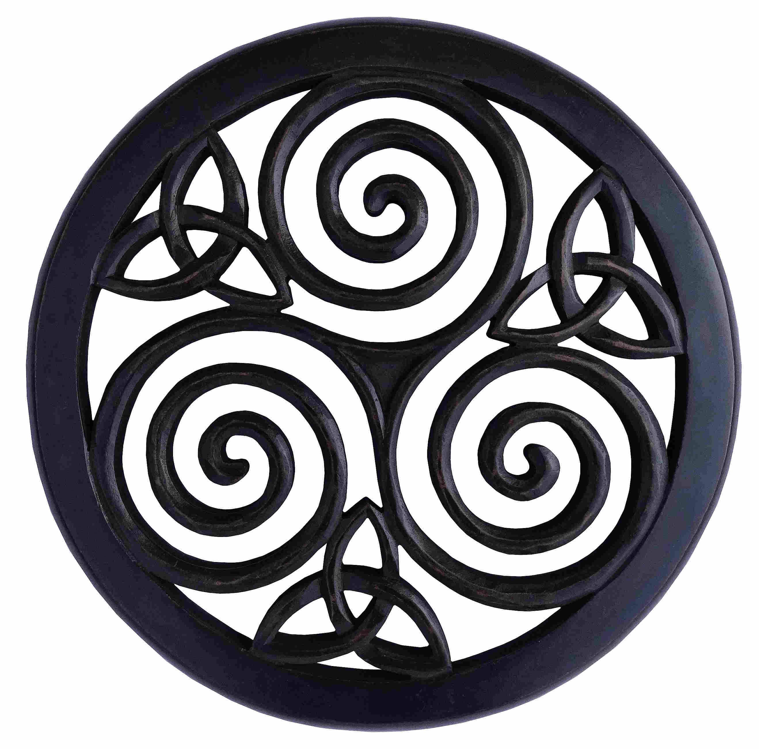 Jafsons International - Wholesale Wall Accent - MDF Wood Wall Art - Triskelion Round 12"0