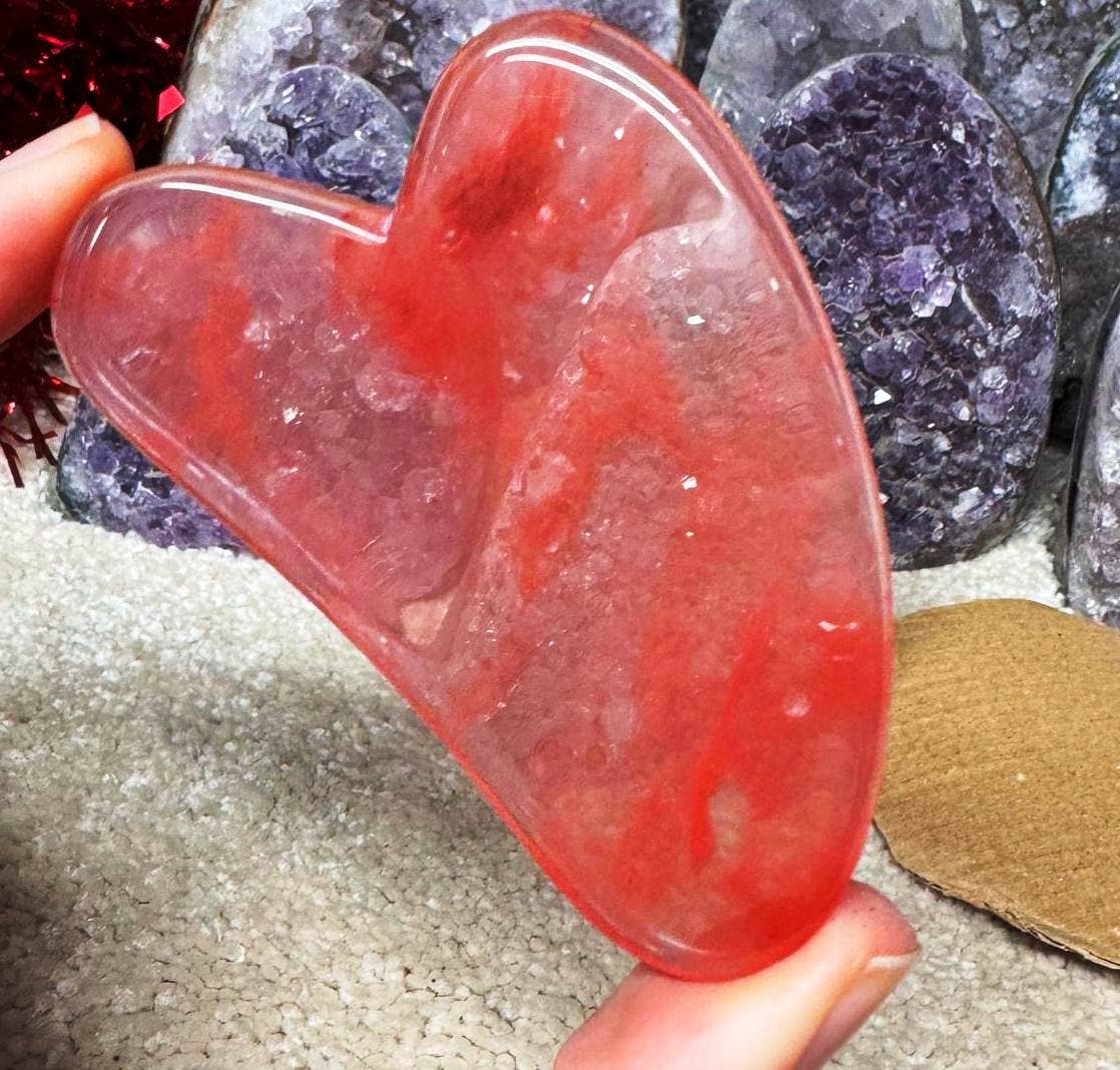 Elf Kendal Hippies - Wholesale Gua Sha Tool - Gua sha gemstone facial massager crystal gua sha heart stone27