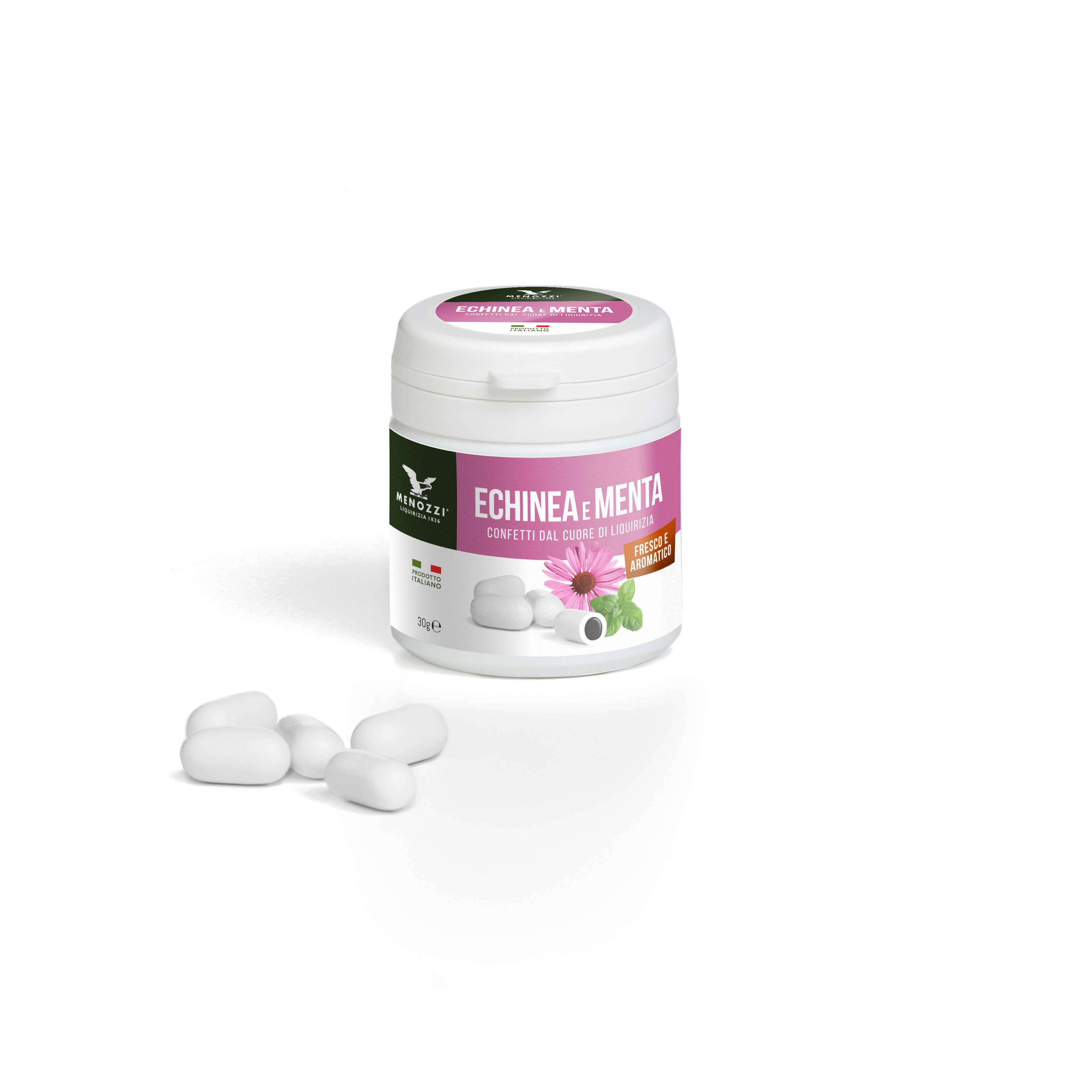 Menozzi De Rosa 1836 - Wholesale Hard Candy - Confetti con alma di Licorice, Echinacea and Mint 30 grams