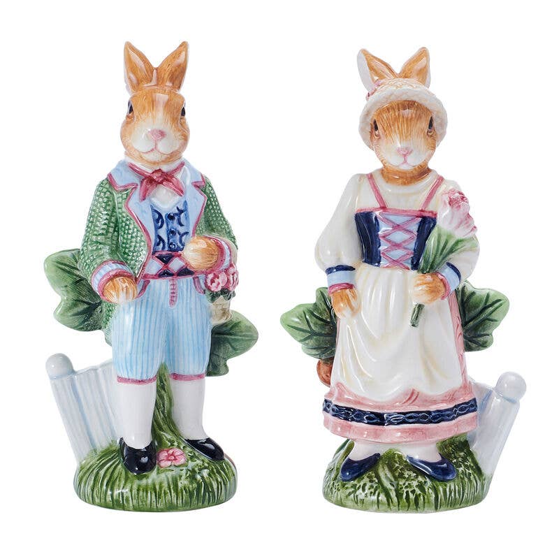 MULTI Fitz & Floyd Jardin Rabbit Salt Pepper Shaker Photo Box for wholesale on Faire0