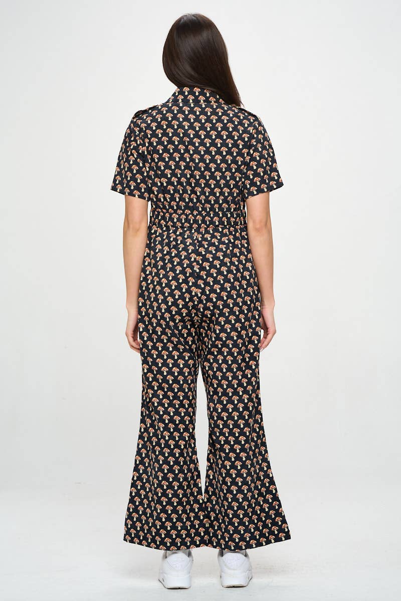 SM WARDROBE - Wholesale Jumpsuit - Women's - MUSHROOM PRINT CORDUROY  JUMPSUIT OVERALL5