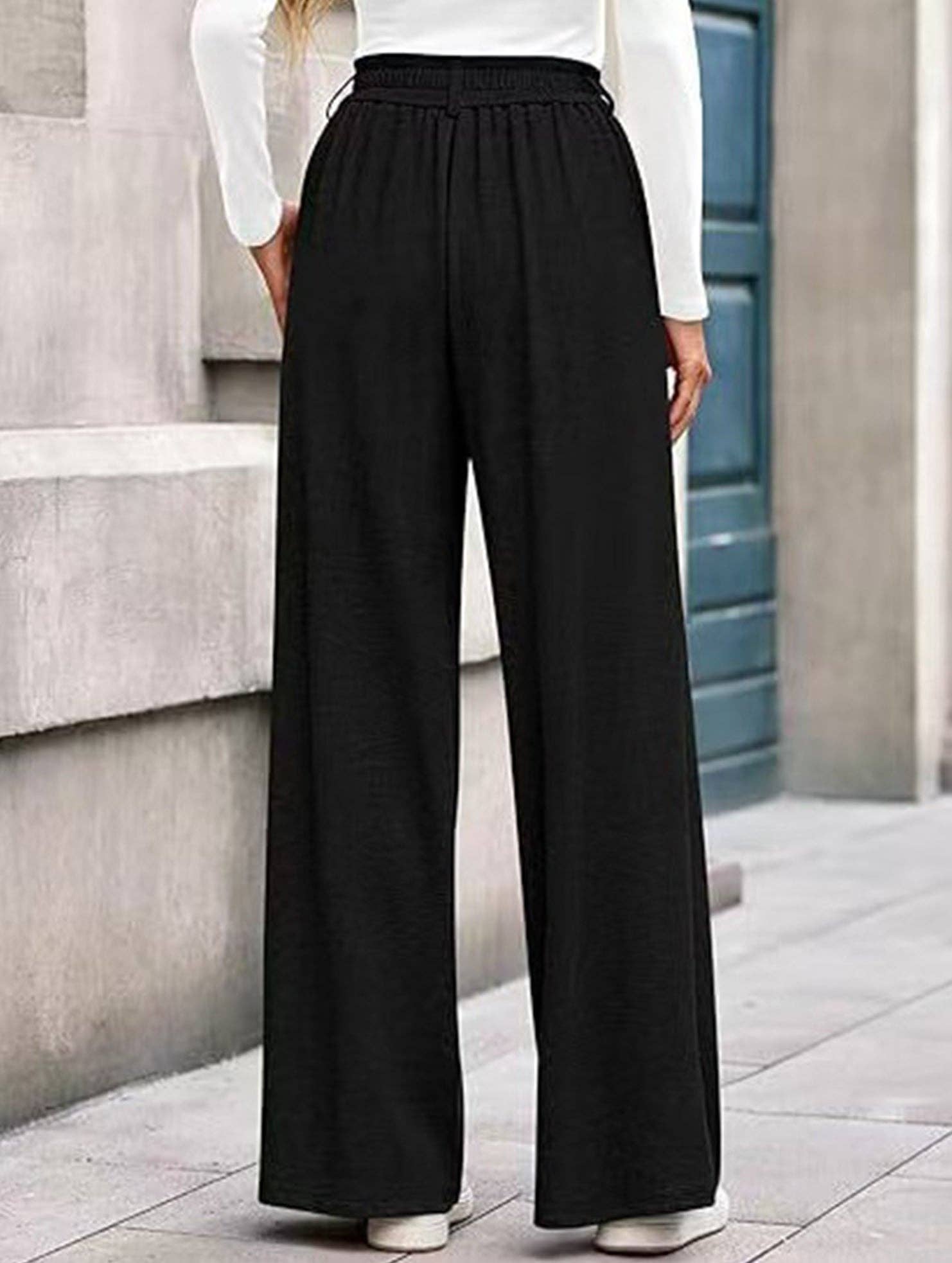 Lovenne - Wholesale Pants - Women's - Versatile solid color straight wide-leg pants16