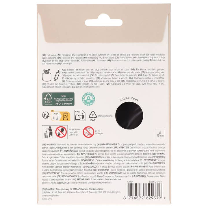 Folat BV - Vente Ballon - Ballon en feuille - Forme costume de mariage - 45 cm2