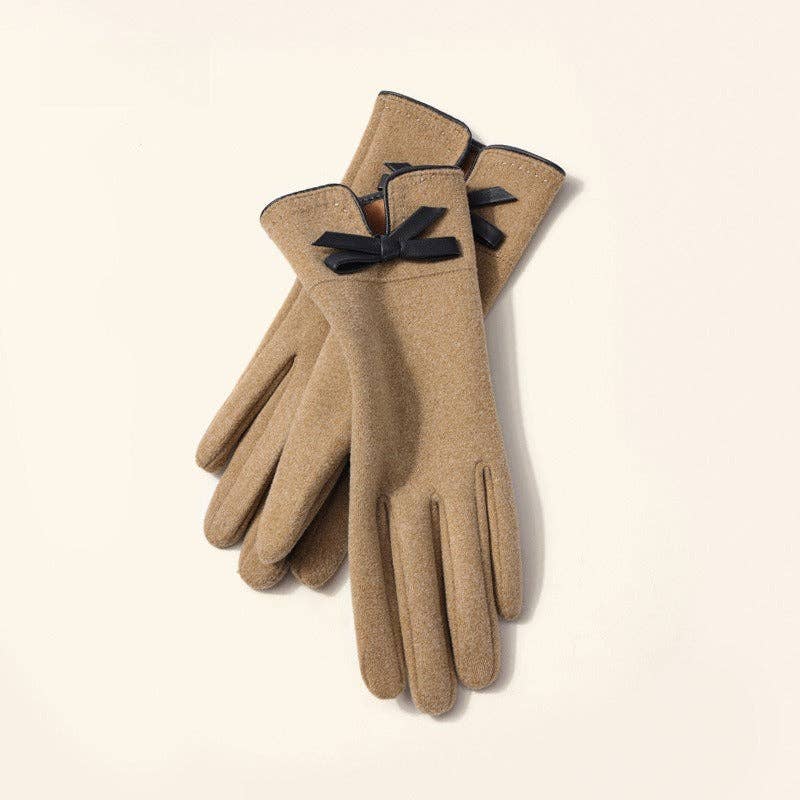 VividLux - Wholesale Gloves - Women's - Elegant Bow Warm Gloves0
