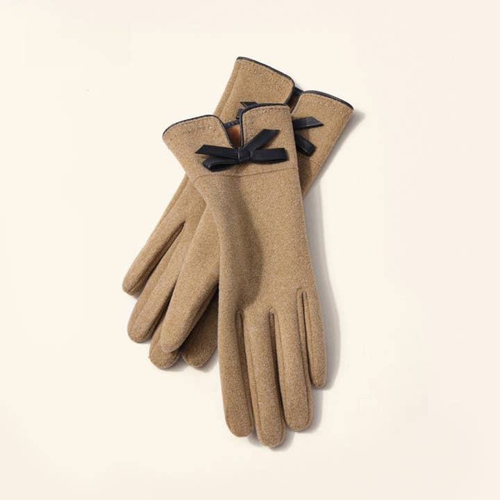 VividLux - Wholesale Gloves - Women's - Elegant Bow Warm Gloves