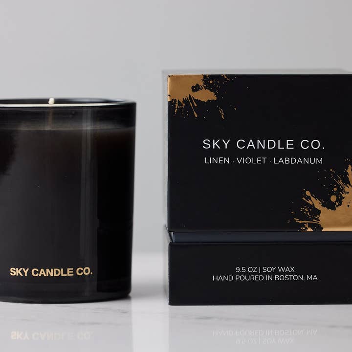 Slate Candle | Gold Noire for wholesale by Sky Candle Co.