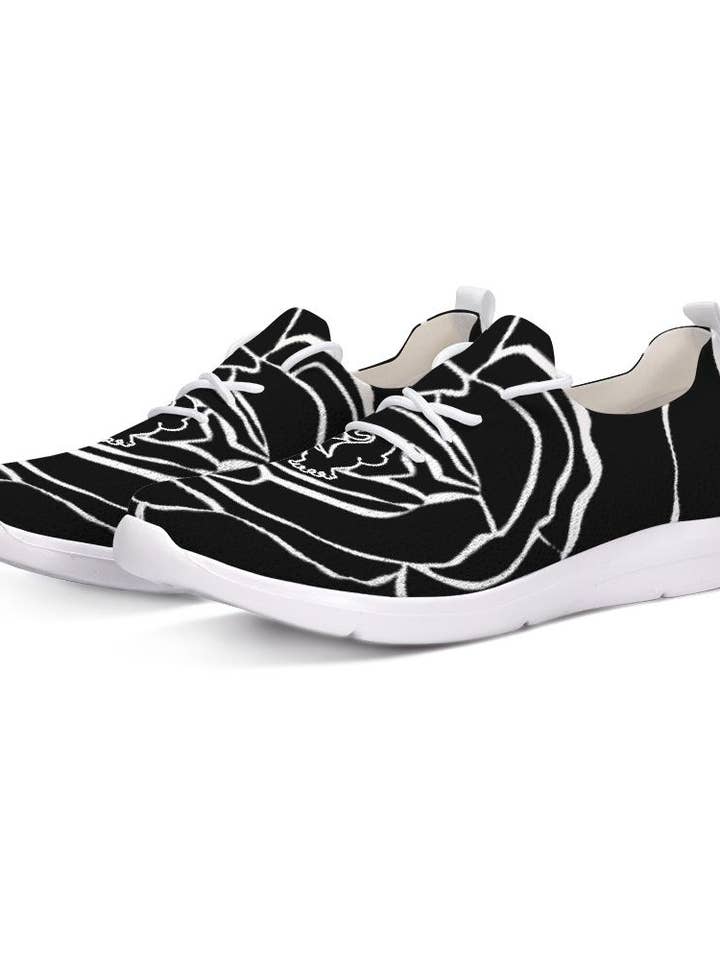 Dwayne Elliot Collection Black Rose Lace Up Flyknit Shoe for wholesale by Dwayne Elliott Collection