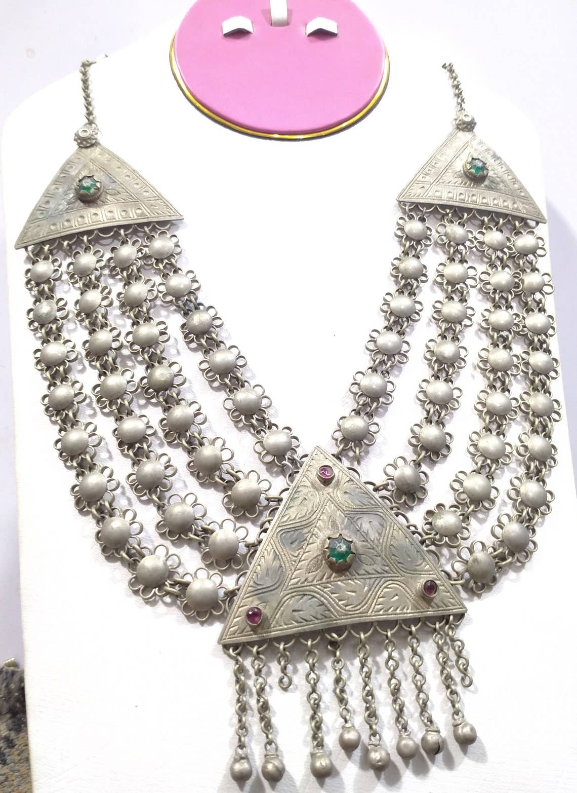 vintarust - Wholesale Bib Necklace - Ethnic Multilayers Bib Necklace, Tribal Boho Kuchi Necklace3