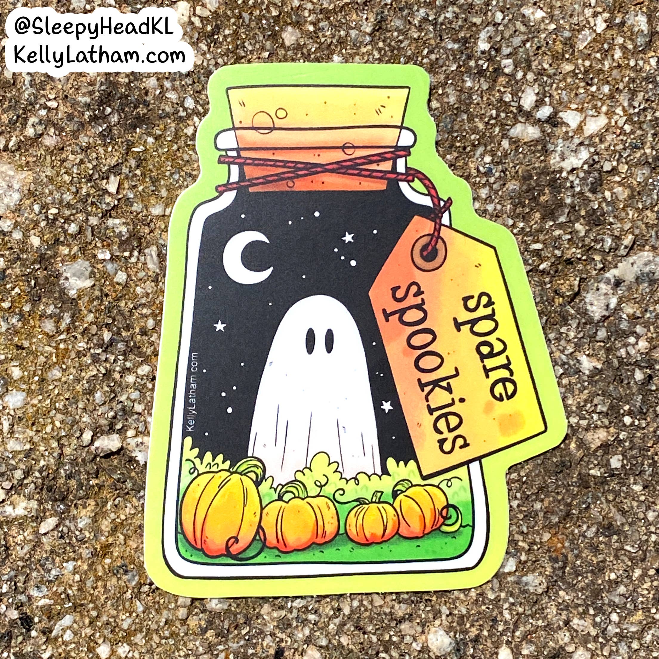 Kelly Latham Art - Wholesale Sticker - Halloween Ghost Spooky waterdichte vinylsticker grappig schattig2