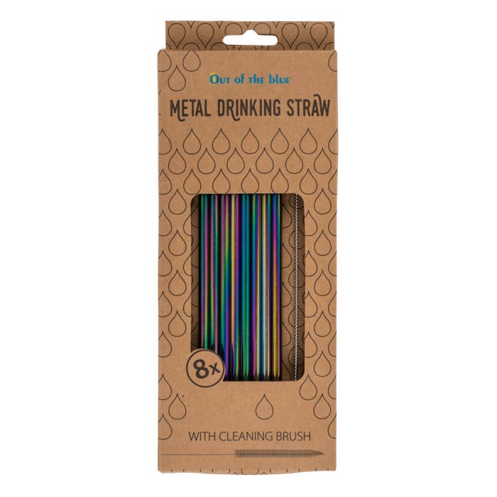 Out of the blue KG - Wholesale Drinking Straw - Metal drinking straw with cleaning brush,3