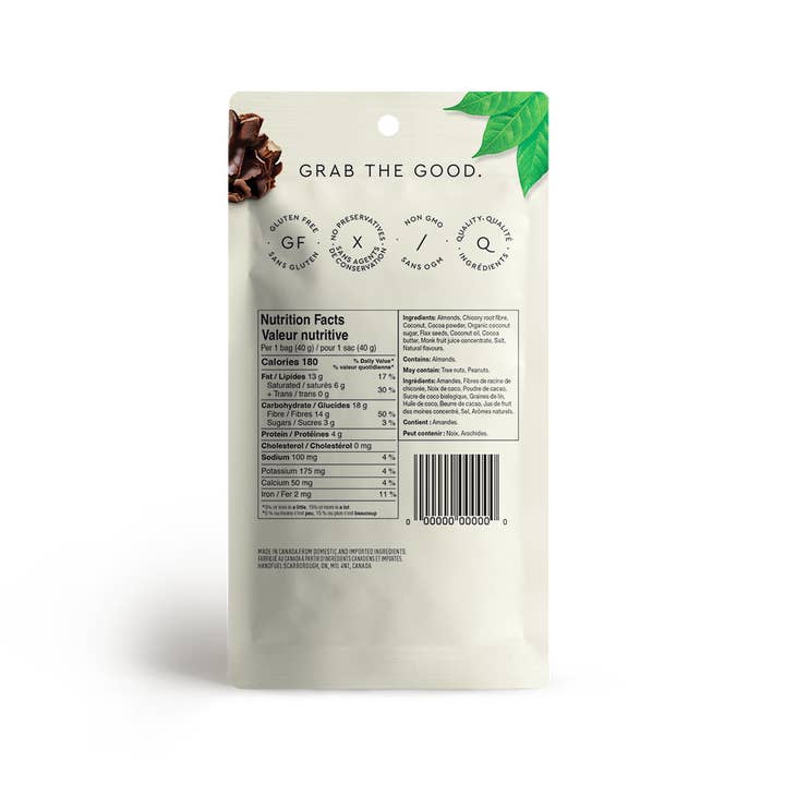 HANDFUEL - Wholesale Chocolate Covered Sweets - Dark Chocolate Almond Clusters 40g X 121