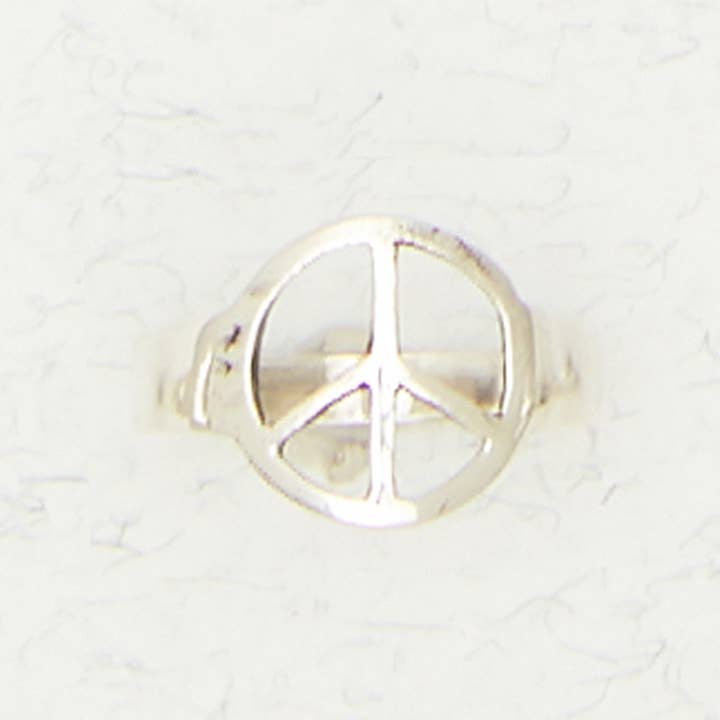 Nirvana - Wholesale Signet Ring - Sterling Silver Ring - Peace Sign