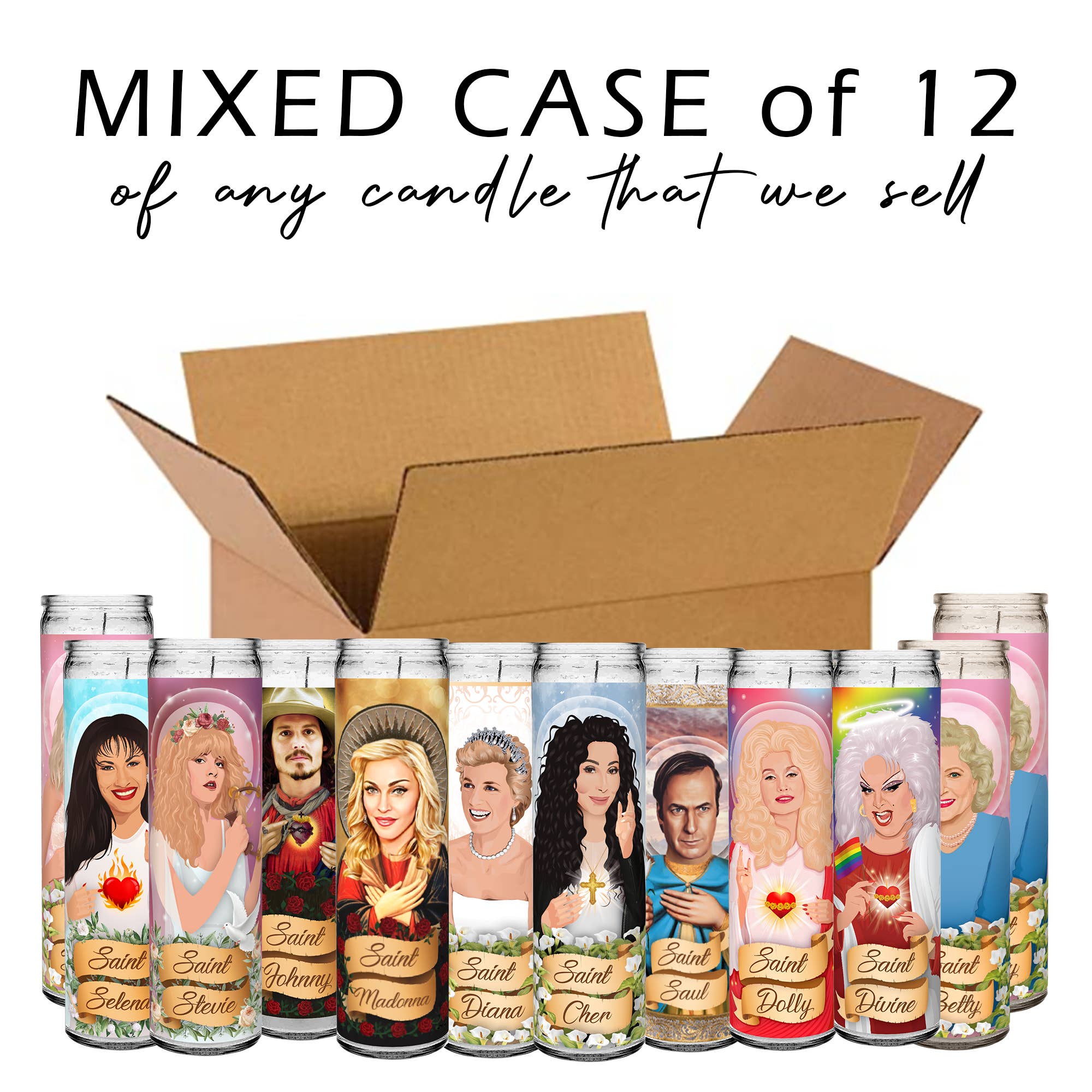 Texrah - Wholesale Votive Candle - Mixed Case of 12 - Celebrity, Pride, Traditional Candles10