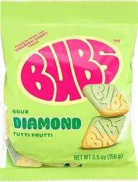 L&F Universal Goods - Wholesale Gummy - Bubs Sour Diamond Tutti Frutti Candy 8/5.5OZ0