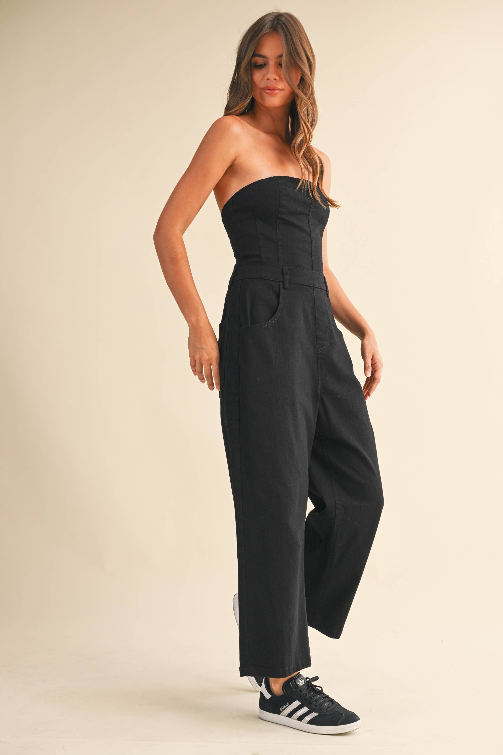 Klesis - Wholesale Jumpsuit - Women's - IJP3099-G STRAPLESS BARREL PANTS JUMPSUIT15