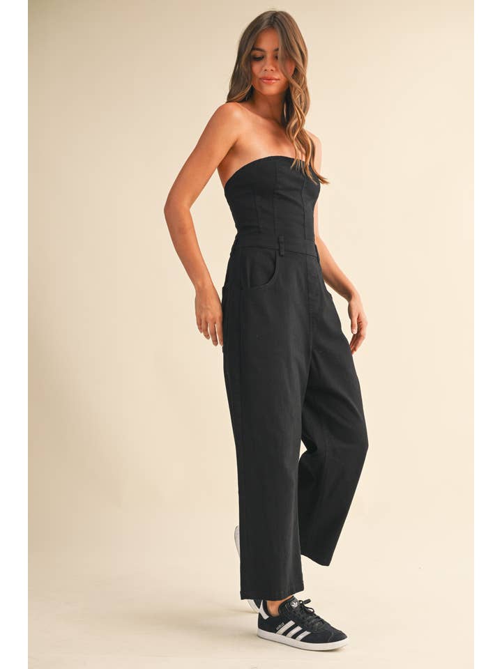 Klesis - Wholesale Jumpsuit - Women's - IJP3099-G STRAPLESS BARREL PANTS JUMPSUIT15
