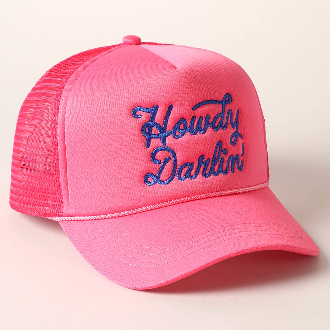 Fashion City - Wholesale Trucker Hat - Women's - Howdy Darlin' Embroidered Mesh Back Trucker Cap19