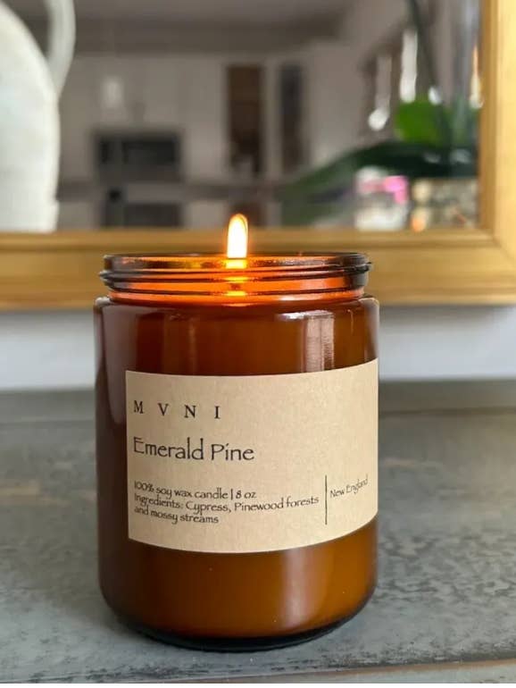 Emerald Pine Soy Candle 8 oz for wholesale by Fairylore