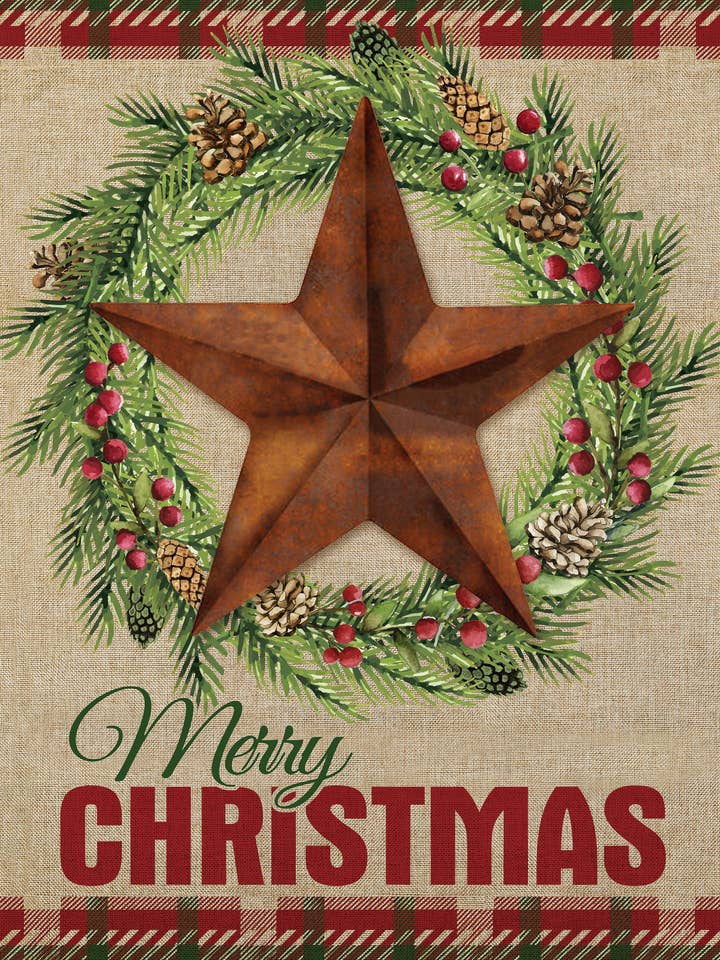 Barn Star House Flag 28in by 40in for wholesale by Wholesale Home Decor