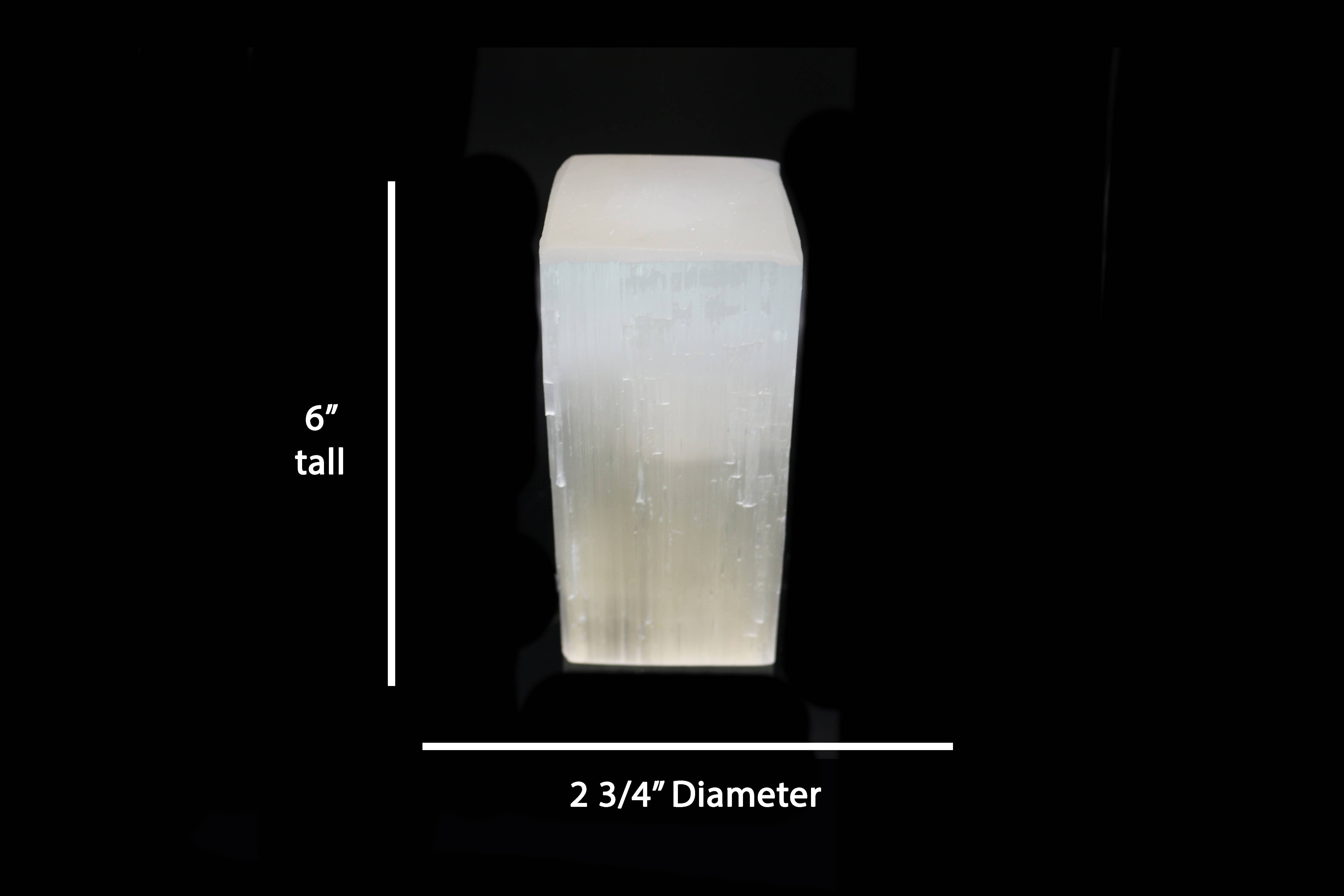 Designs by Deekay Inc. - Vente Lampes d'appoint/de bureau - Lampe rectangulaire en cristal de sélénite avec cordon et ampoule (15 cm)4