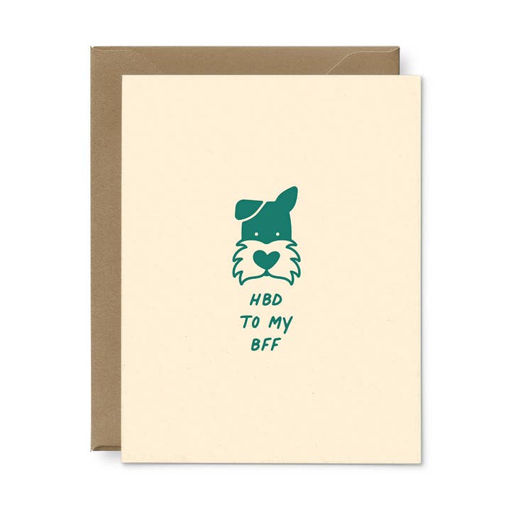 Ruff House Print Shop - Venta al por mayor Tarjetas de cumpleaños - Tarjeta de felicitación de cumpleaños para perros HBD0