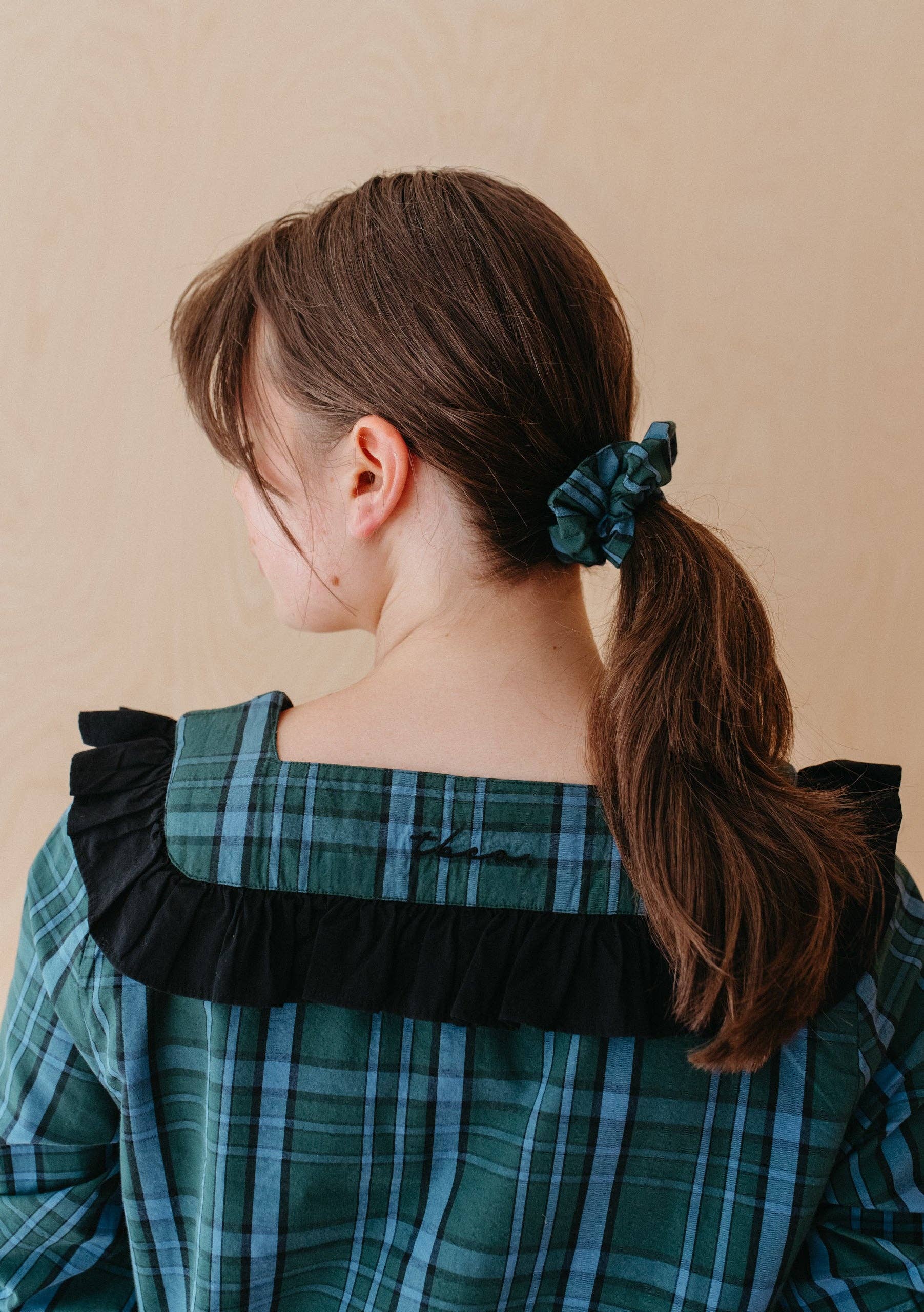 TBCo – wholesale Sleepwear set – Women's – Cropped Cotton Pyjamas in Green Tartan6