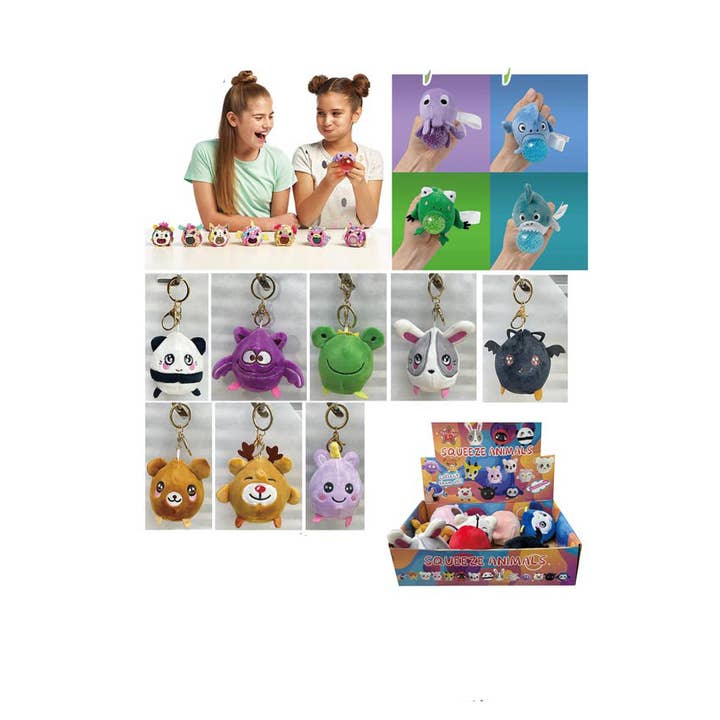 Puka Creations – wholesale Nyckelring - Barn – Söta Squeeze djurleksaker och nyckelring (MM)