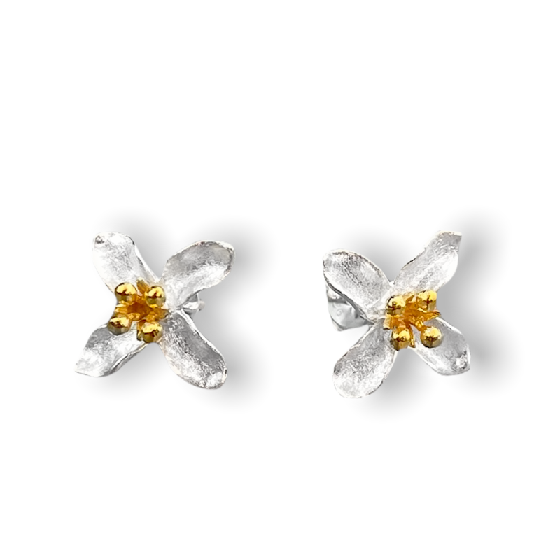 MadamLili - Wholesale Stud/Post Earrings - 925 Silver Lilies Stud Earrings - EHR925-418