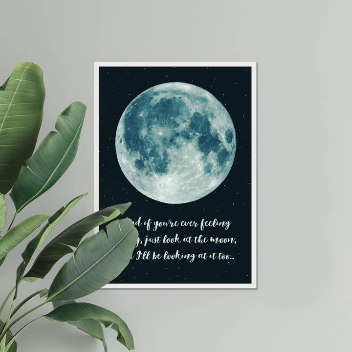 Look At The Moon' Fine Art Print for wholesale by More Than Words