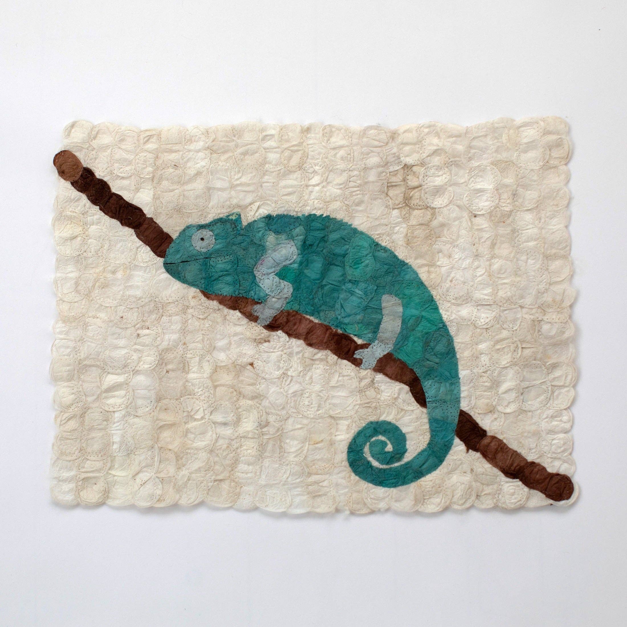 Tanana Madagascar - Wholesale Tapestry/Textile - Mulberry Silk Chameleon0