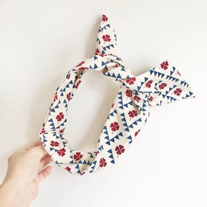 Extra Wide Cotton Wire Headband, Clover Wide Headband (Copy) for wholesale by Mustard Monday