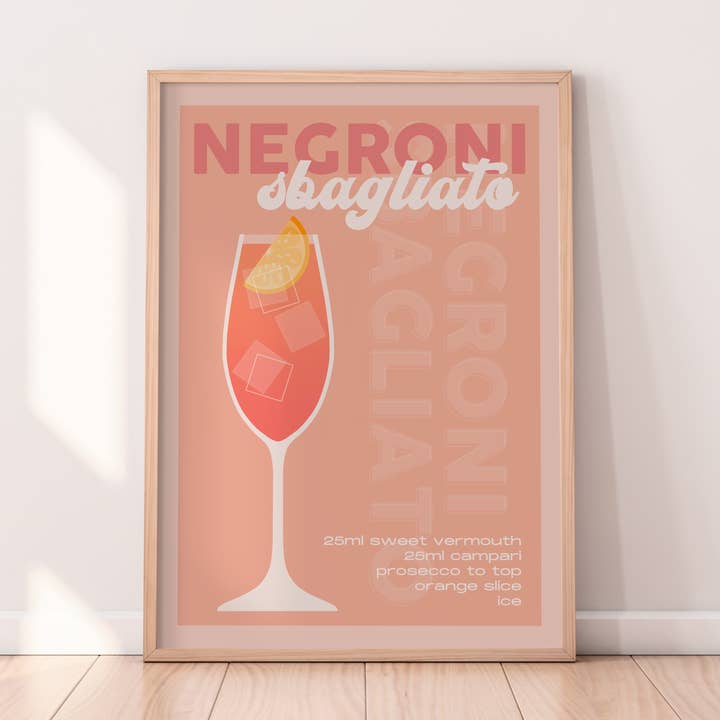 Imprimer la recette du cocktail Negroni Sbagliato pour la vente par Alaina Creates