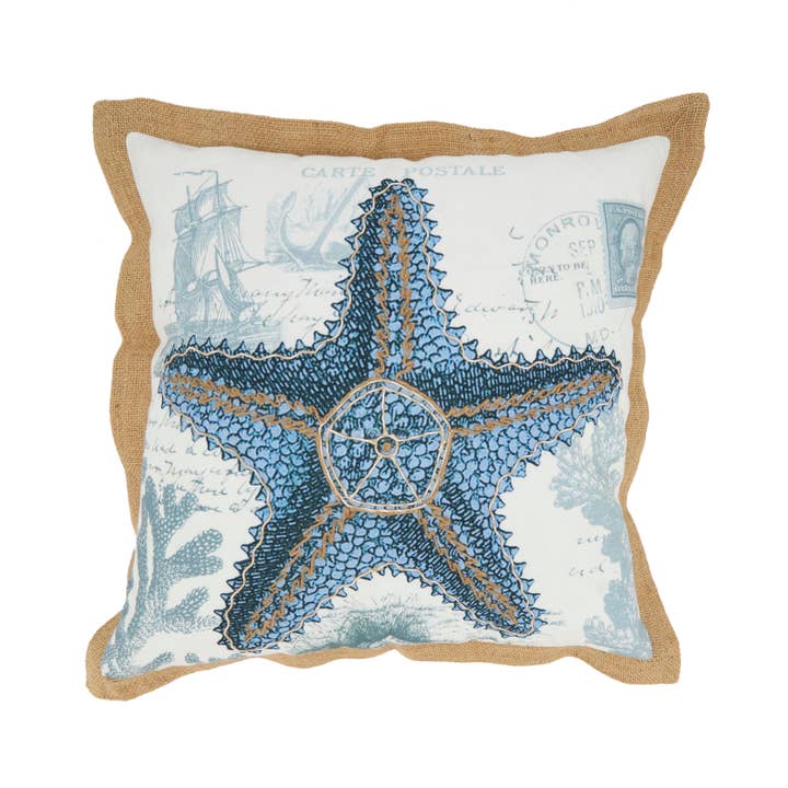 Coussin Étoile de Mer d'Extérieur Côtier pour la vente par Saro Lifestyle