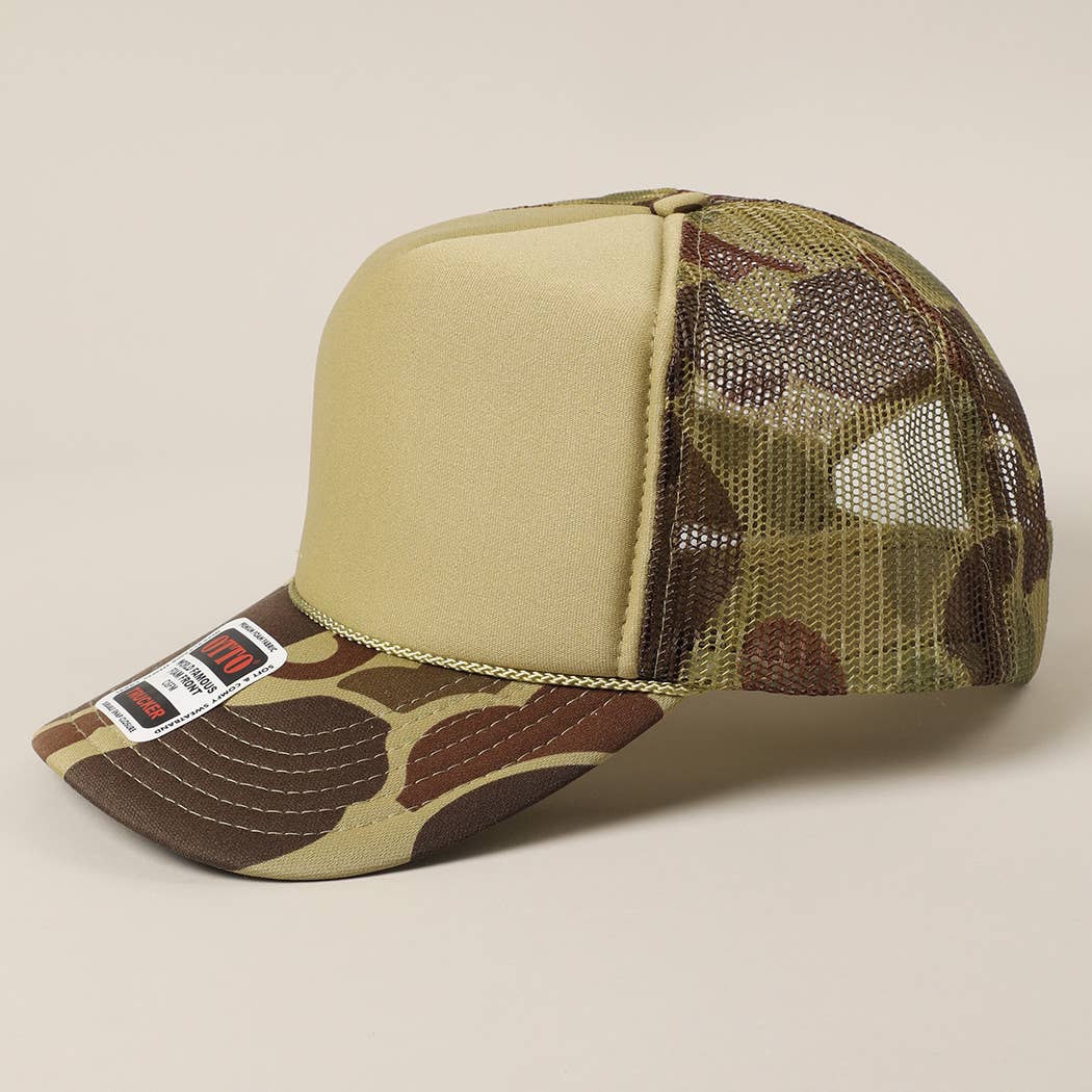 Fashion City - Wholesale Trucker Hat - Unisex - Solid Color OTTO 5-Panel Foam Mesh Back Trucker Hat34