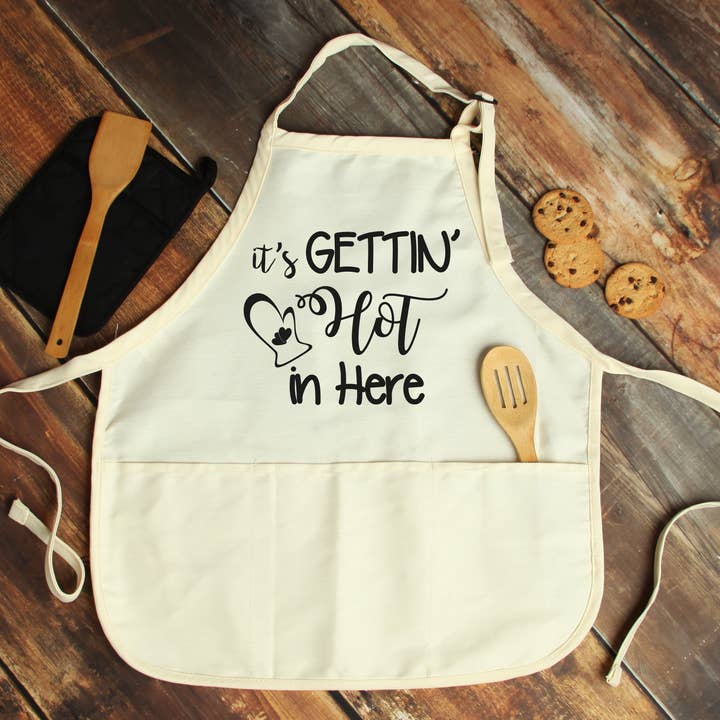 Avental está ficando quente aqui por atacado de Potter's Printing