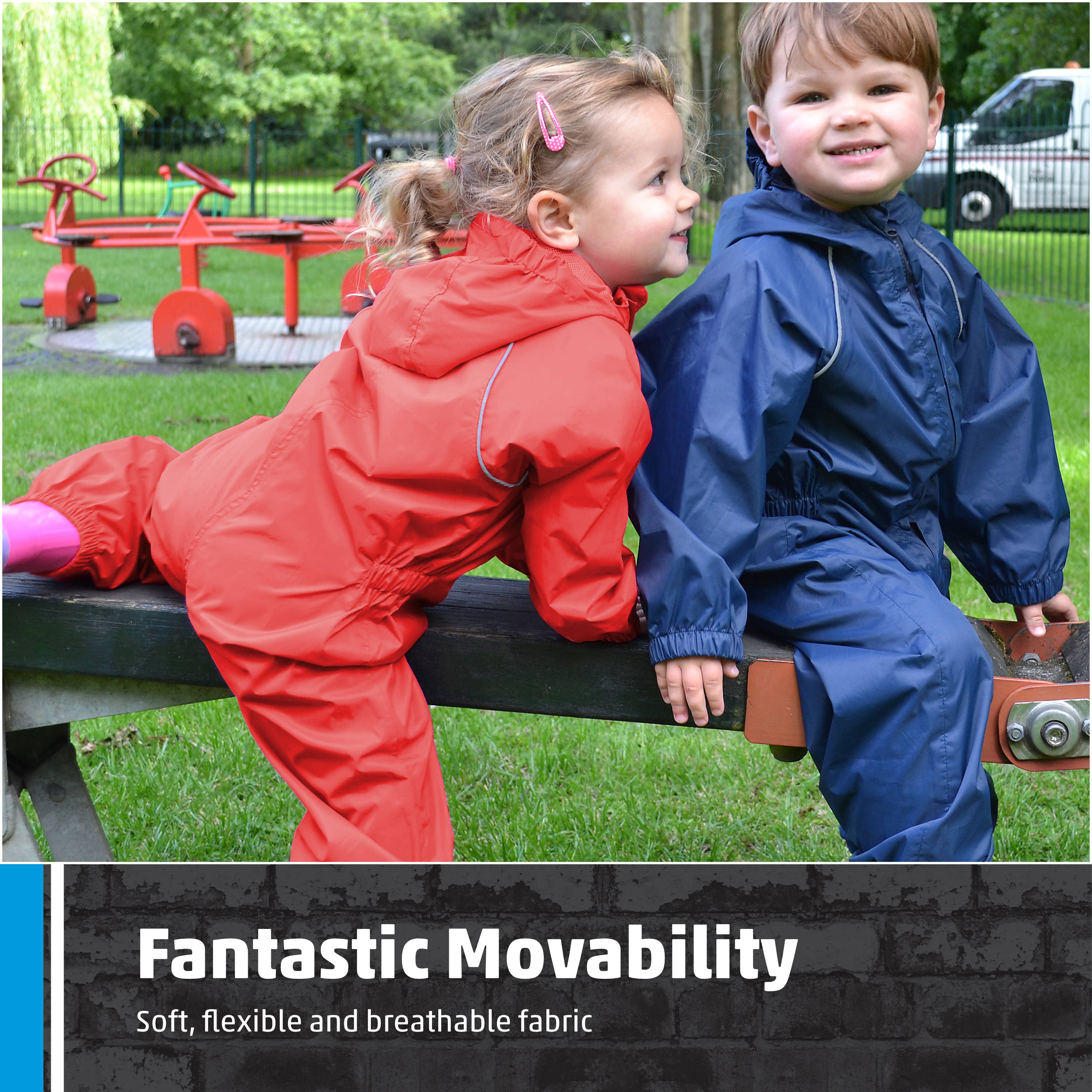 TuffStuff Workwear - Wholesale Raincoat - Kids - Fort Splashaway Coverall, Kids Waterproof Suit, Taped Seams7