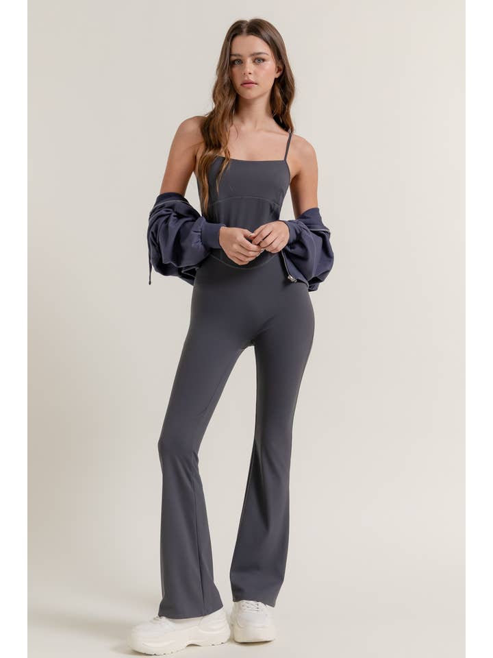 Active Basic | Active USA - Wholesale Jumpsuit - Women's - Activewear Cami Flare Jumpsuit12