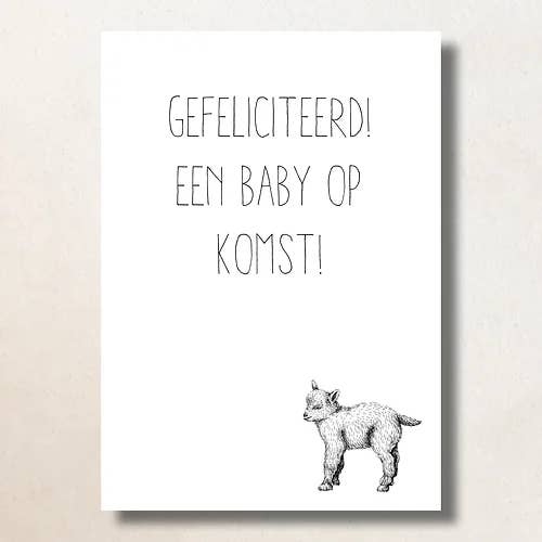 Baby kid, on the way/A6/Card for wholesale by Bijzondere Kaartjes