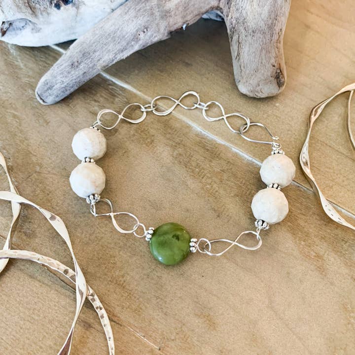 Barefoot on the Bay - Wholesale Beaded Bracelet - Irish Collection - Connemara Marble Infinity Bracelets