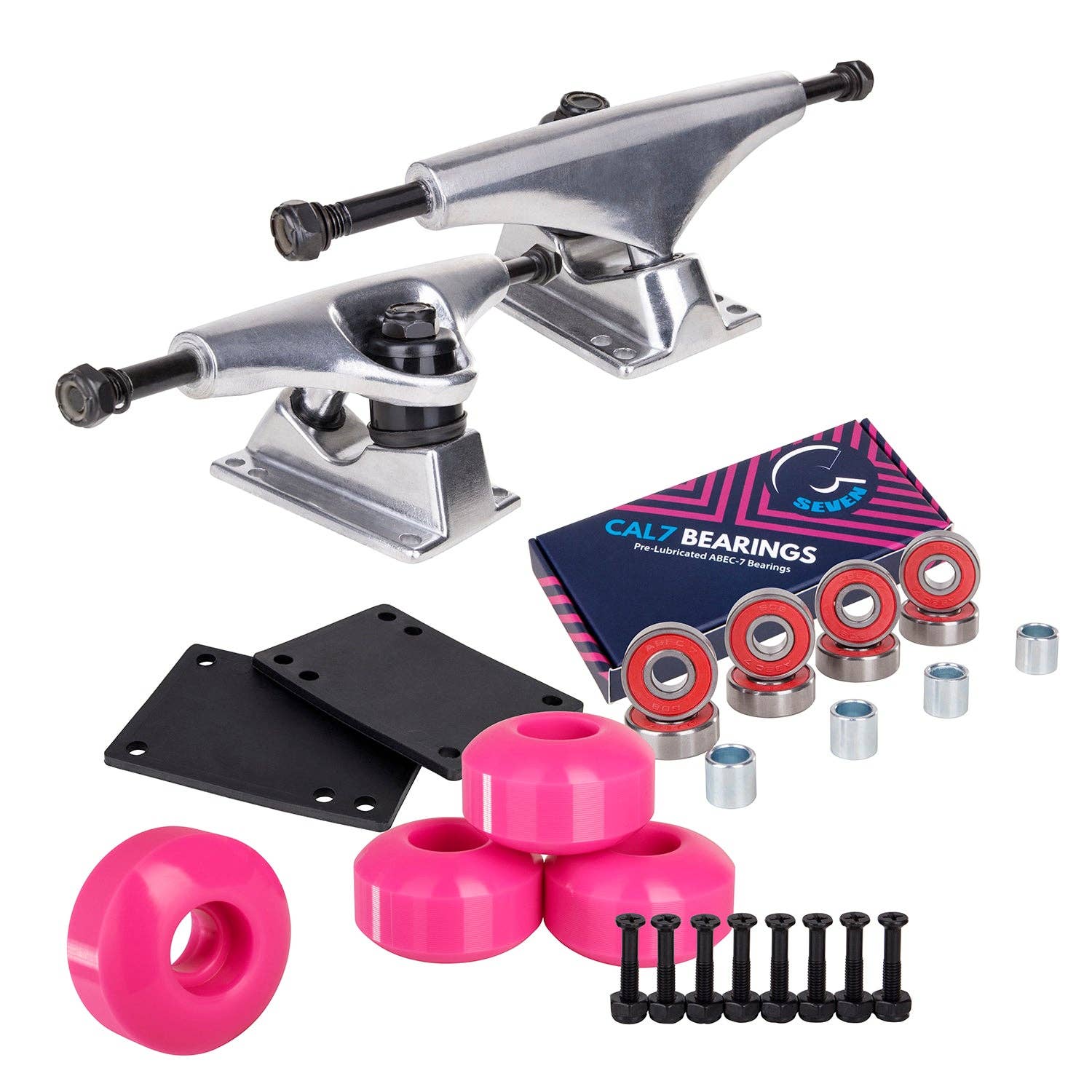 Cal 7 - Wholesale Sporting Accessories - Skateboard Setup Combo | Silver Trucks & 99A Wheels15