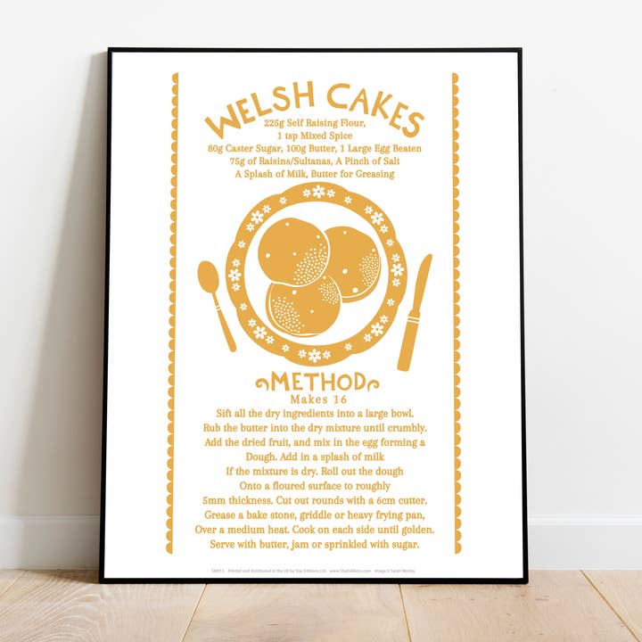 Star Editions – wholesale Art print – Welsh Cakes Recipe 2 - 11X14” Premium Art Print1
