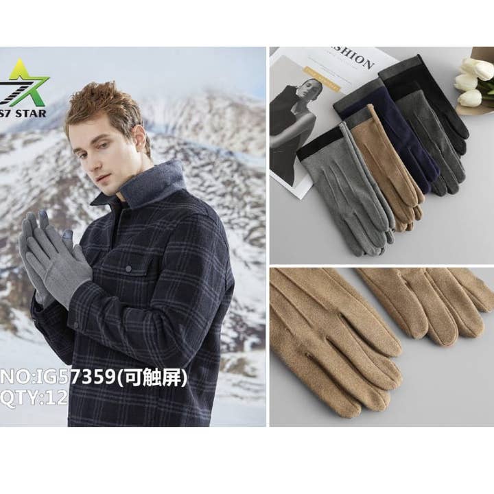 Herrenhandschuhe – 12 Stück für den Großhandel von MIA LAROUGE