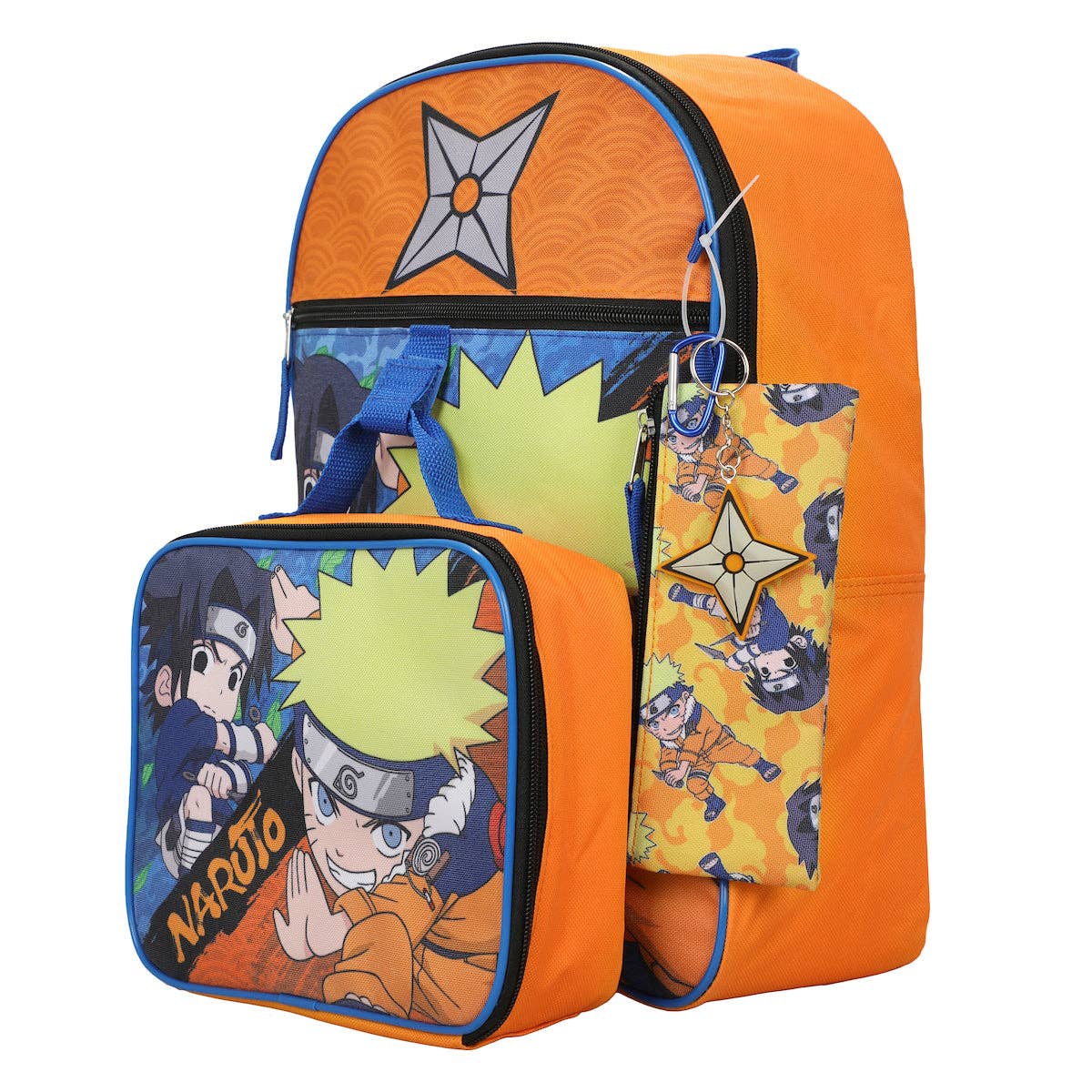 Bioworld Merchandising - Wholesale Backpack - Kids - Naruto Classic Sasuke Vs Naruto 16 Youth 5-Piece Backpack Set3
