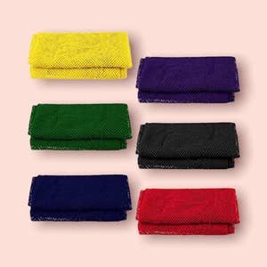 3 Pack Set African Net Sponge Bath Towels Wash Cloth Body