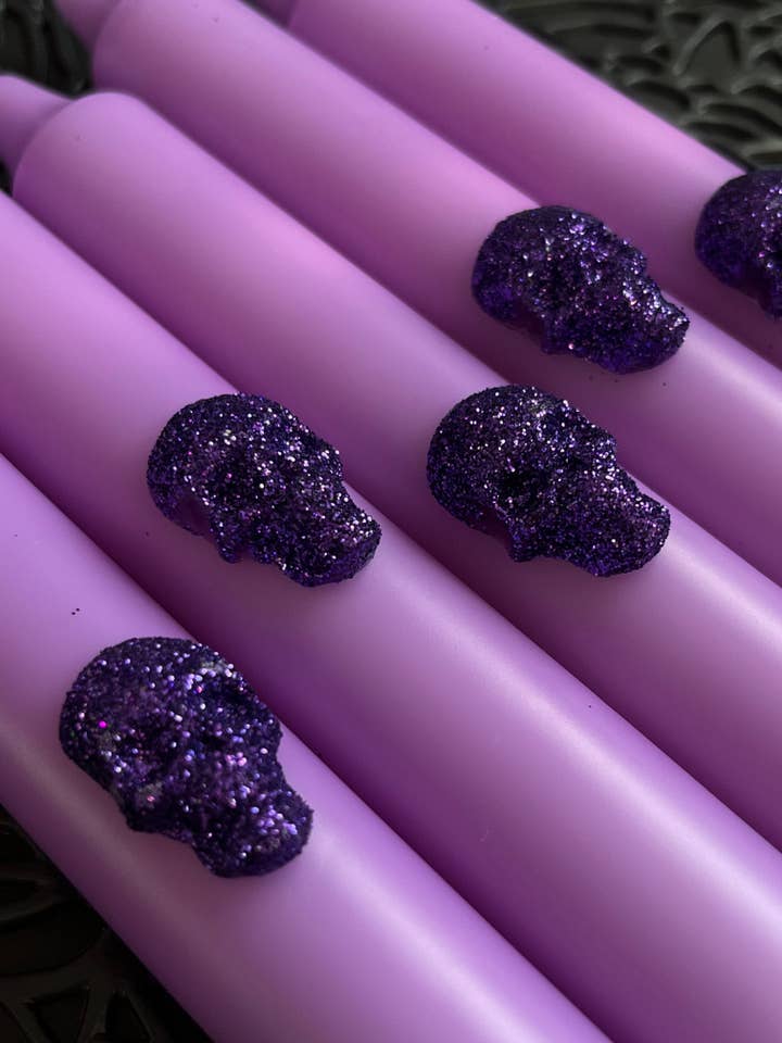 LILLA Dip Dye Aflange Lys Duo Med Glitterskalle for engroshandel hos Dot Home Aroma